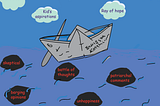 Paper boats destined to sink, still float for a smile