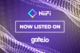 NiiFi Listed on Gate.io