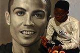 Drawing of Cristiano Ronaldo by Nigerian Prolific Artist Mayor Olajide