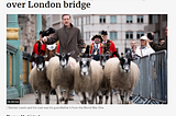 Why is Damian Lewis herding sheep across the River Thames?