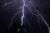 Spontaneous lightning bolts are like fiery darts.