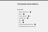 YouTube’dan İçerik Kaldırma