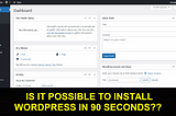 How to Install WordPress in 90 Seconds