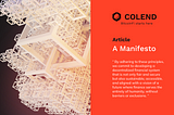 A Manifesto | by Colend