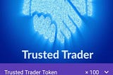 “Trusted Trader” Tokens created using ENJ ERC-1155 Minting Service