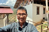 The author up in one of the mountains in Paro, Bhutan.
