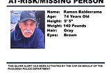 Part 45: Searching for a Missing Person on Silver Alert — The Case of Ramón Balderrama of Pasadena