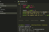 Modules in python