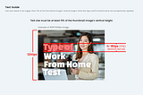 [Guideline Update] Text size in the thumbnail image must be at least 15% of the vertical height of…