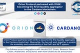 Orion Protocol partnered with IOHK: becoming the first liquidity aggregator to the Cardano…