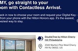 Hilton Honors Contactless Check-In