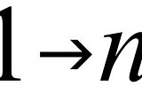 What is 1 → n?