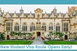 New student visa route for uk launched early under PBS