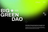 RACA DAO will initiate the Big Green DAO Governance Token — The mission is aborted