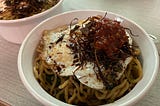 Fried scallions and ramen for lunch