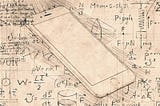 iPhone mockup sketched out in a renaissance theme