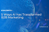 5 Ways Artificial Intelligence hasTransformed B2B Marketing