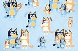 Blue Heeler Family Clipart Pack, Bluey Artwork Bundle