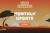 LionLegends NFT Monthly Update — December 2021