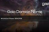 The Gaia Domain Name (GDN) Whitelist Phase Has Officially Launched!