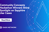 Los ganadores del Hackaton Community Concepts ponen el foco en los casos de uso de Sapphire