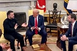 President of Ukraine Volodymyr Zelenskyy, President of the United States donald trump and Vice President of the United States jd Vance in the Oval Office at the White House