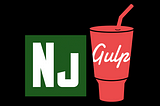 Logos of Js libraries Nunjucks and Gulp