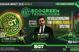 Ecogreentech (EGT) Joins Blockchain Impact 2026 Manila as VIP Lounge Sponsor