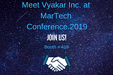 Vyakar Inc. at MarTech conference 2019