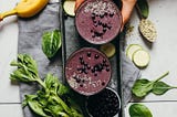 Creamy Zucchini Blueberry Smoothie (plant based)