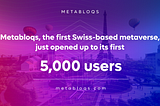 Metabloqs, the first Swiss-based metaverse, just opened up to its first 5,000 users