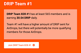 NEW DRIP AirDrop Schedule! Grab Some DRIP By Joining My DRIP Team(s)!