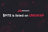 $MTE is officially listed on Uniswap