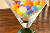 Jellybeans in a Martini Glass