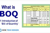 Basic things you should know about Bill Of Quantity (BOQ)