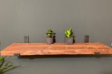 Rustic Wooden Floating Shelf