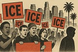 Anti-ICE protestors in LA.