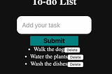 Basic to-do list app