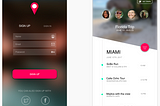 Visual Design Exercise — Login & Itinerary Screens