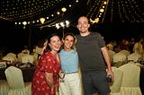 Hannah Elerick, Isobel Clarkson and Rory San Miguel in Vietnam