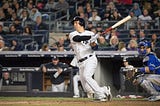 New York Yankees catcher Kyle Higashioka swings at a pitch during a game at Yankee Stadium