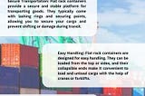 The Advantages of Flat Rack Containers