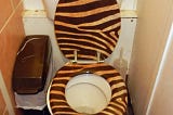 Live from the Scottish Zebra Print Toilet Seat