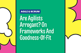 Are Agilists Arrogant? On Frameworks And Goodness-Of-Fit