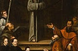 La aparición de San Francisco de Asís al Papa Nicolás V, con donantes (Saint Francis of Assisi…