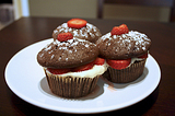 Cupcake, Strawberry, Chocolate