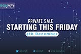 TRONYFI Private Sale: 4th Dec 2020, 17:00 UTC!