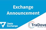 TraDove B2BCoin (BBC) listed at OASIS Exchange