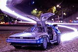 Mc Lorean car from Back to the Future movie.
