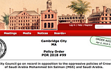 Cambridge City Council on record against MBS